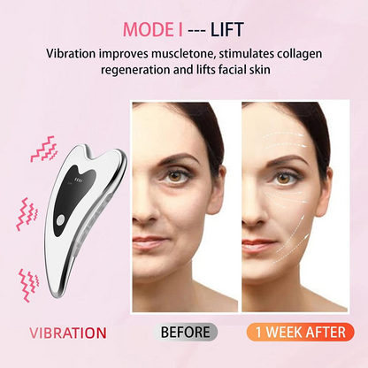 2-in-1 Hot & Vibration Facial Massager – Electric Gua Sha Beauty Device