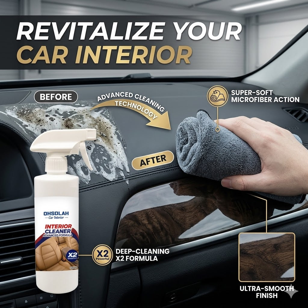 All-in-One Car Interior Cleaner & Polish – Waterless Cleaning & Leather Care Solution