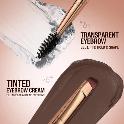 2-in-1 Brow Wax & Eyebrow Cream – Black & Brown Waterproof Brow Styling Kit